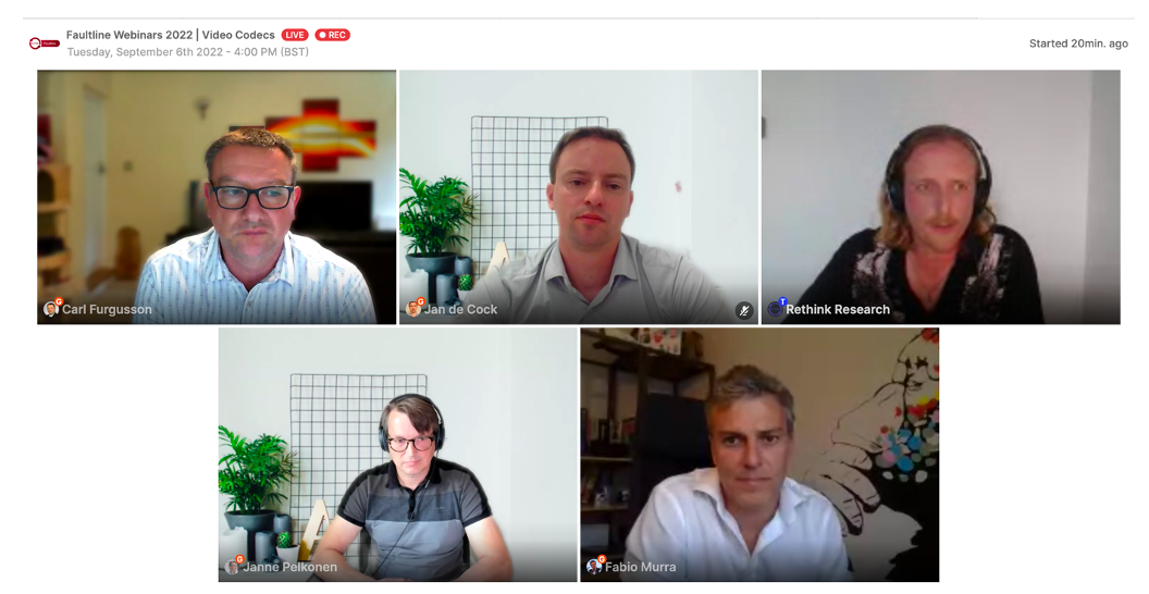 Faultline Webinar review: One moderator, four panelists, and several codecs